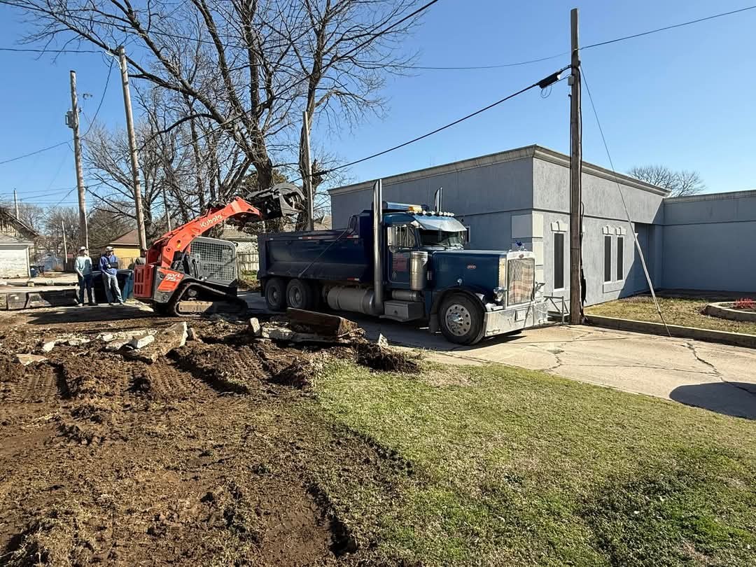 Skid steer loading concrete