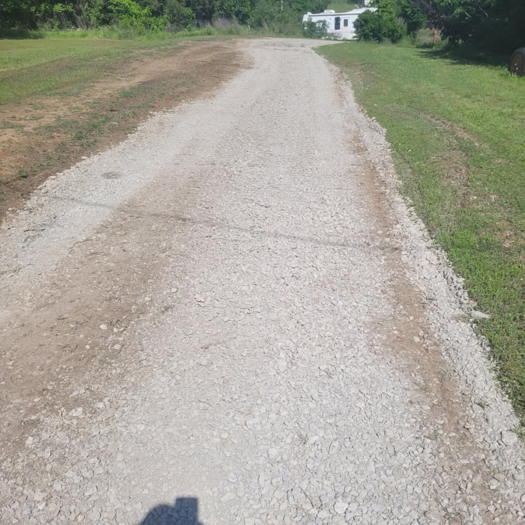 Fresh gravel driveway