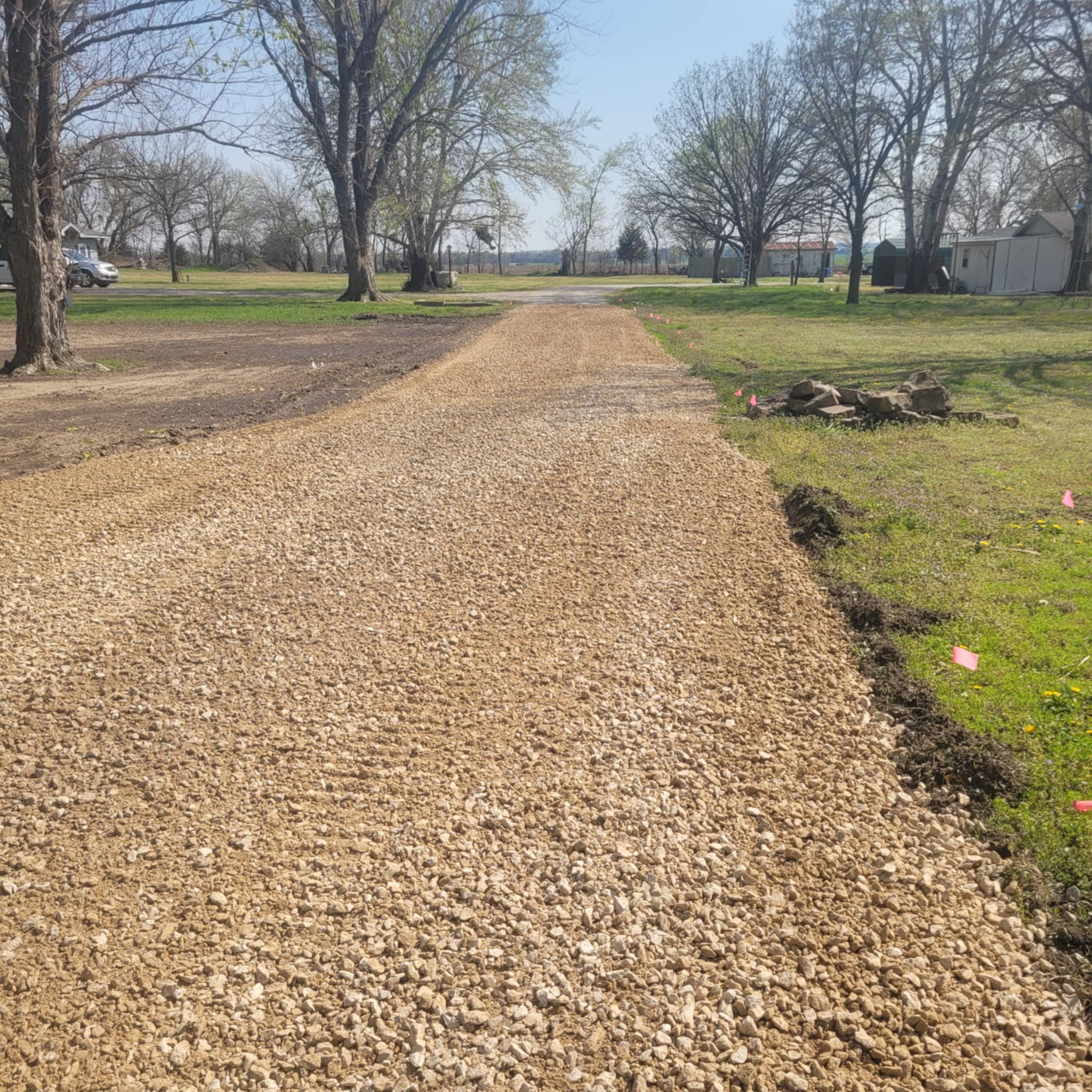 New gravel driveway